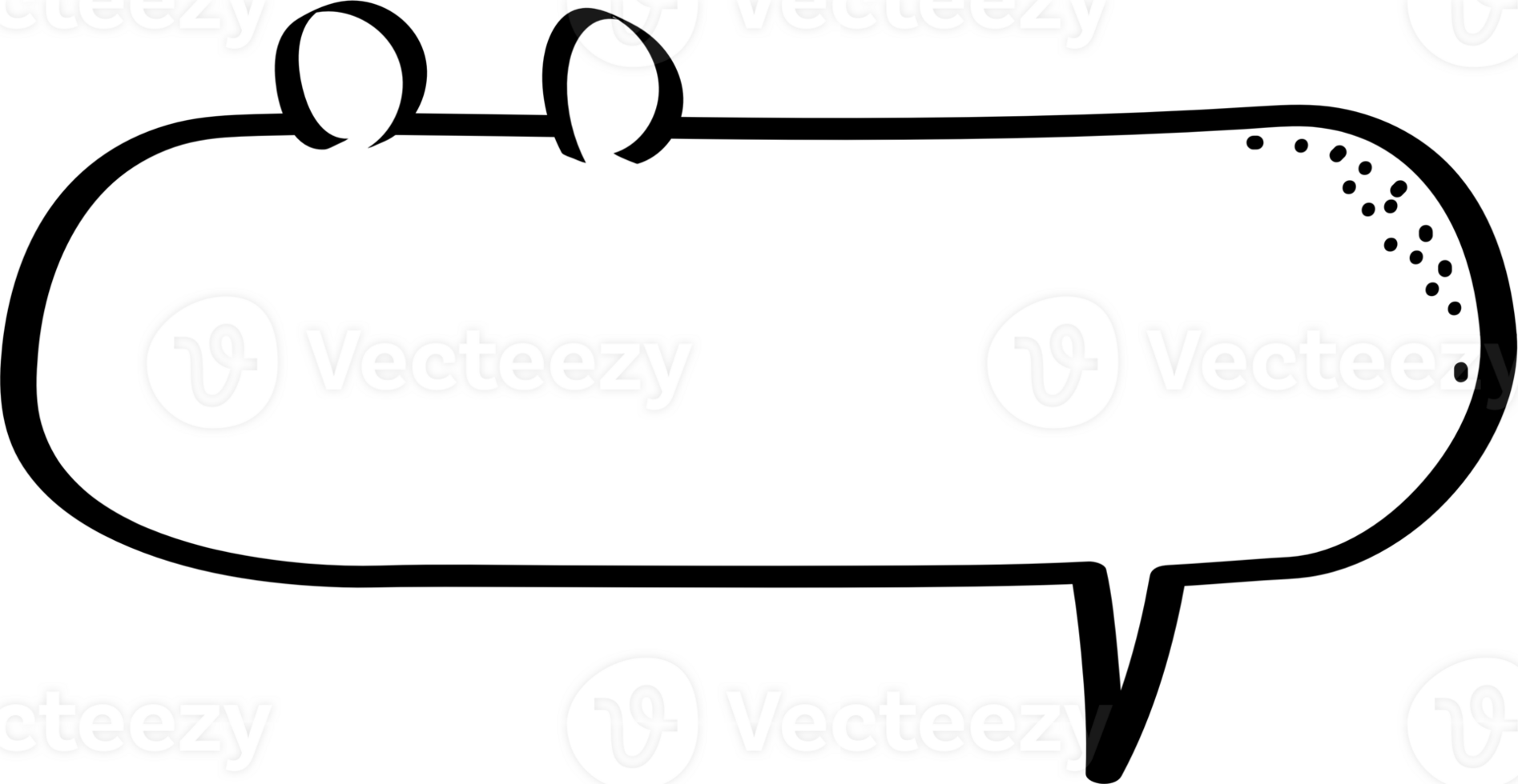 Animal pet bear Black and white color speech bubble balloon, icon sticker memo keyword planner text box banner, flat png transparent element design