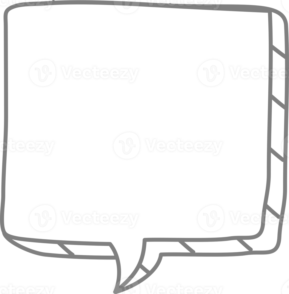 3d black and white color speech bubble balloon icon sticker memo keyword planner text box banner, flat png transparent element design