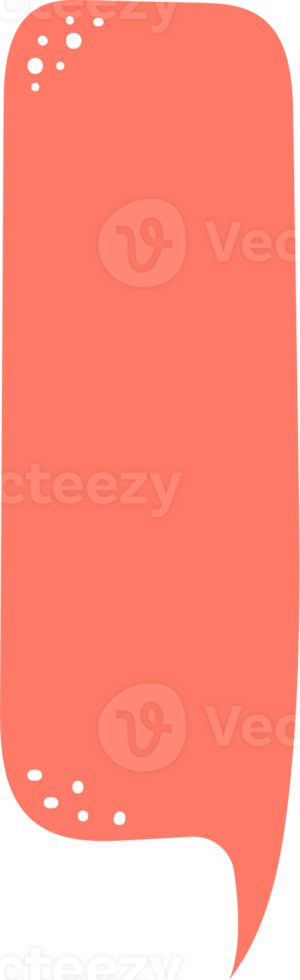 Colorful pastel orange color speech bubble balloon, icon sticker memo keyword planner text box banner, flat png transparent element design