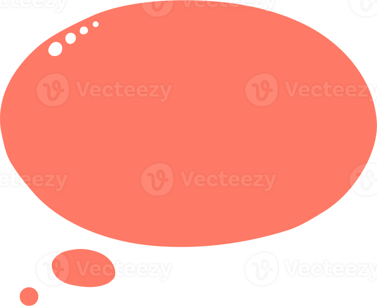 Colorful pastel orange color speech bubble balloon, icon sticker memo keyword planner text box banner, flat png transparent element design