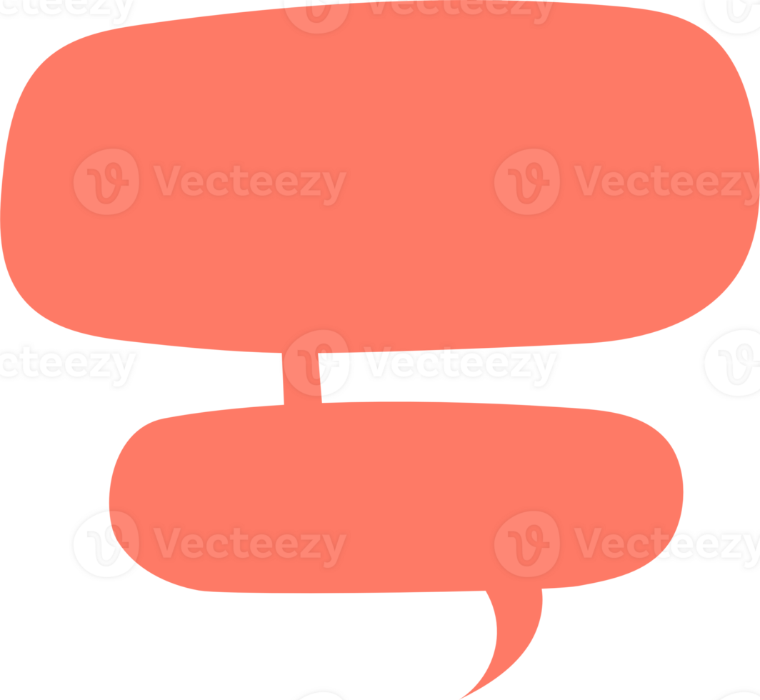 Colorful pastel orange color speech bubble balloon, icon sticker memo keyword planner text box banner, flat png transparent element design
