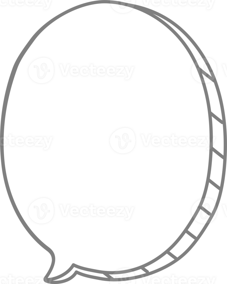 3d black and white color speech bubble balloon icon sticker memo keyword planner text box banner, flat png transparent element design