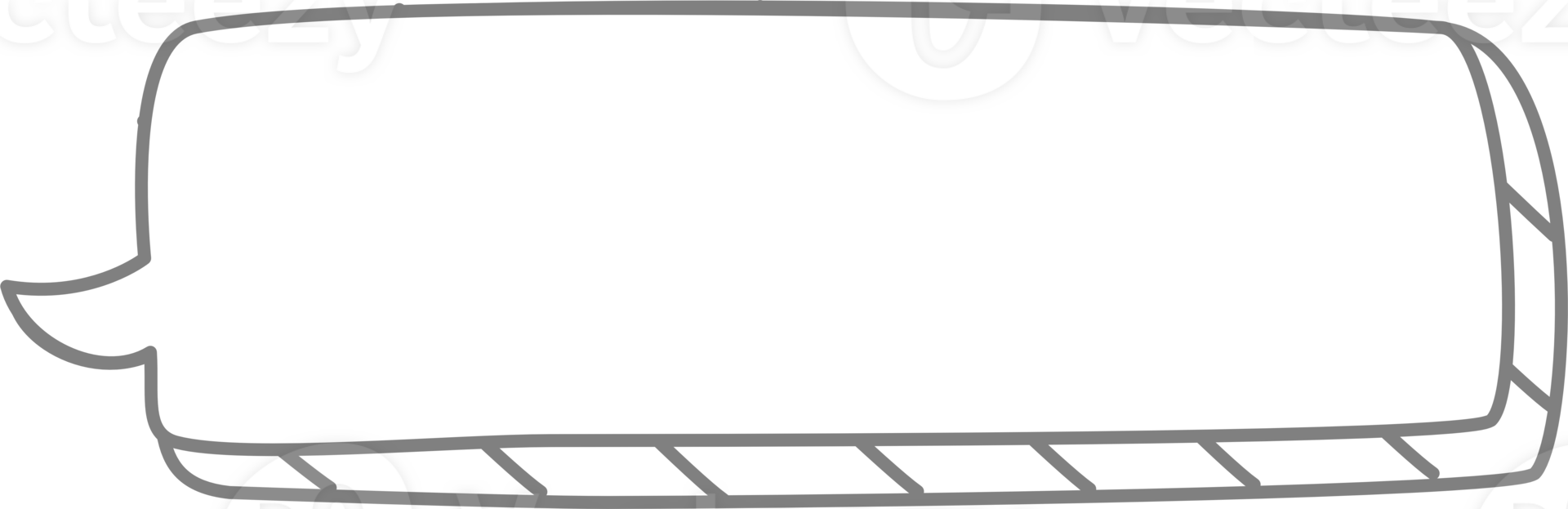 3d black and white color speech bubble balloon icon sticker memo keyword planner text box banner, flat png transparent element design