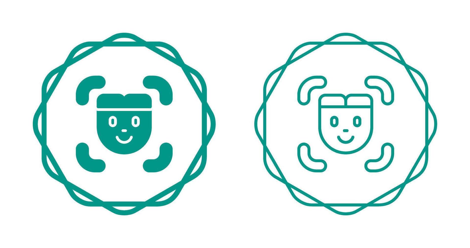 Facial Recognition Vector Icon