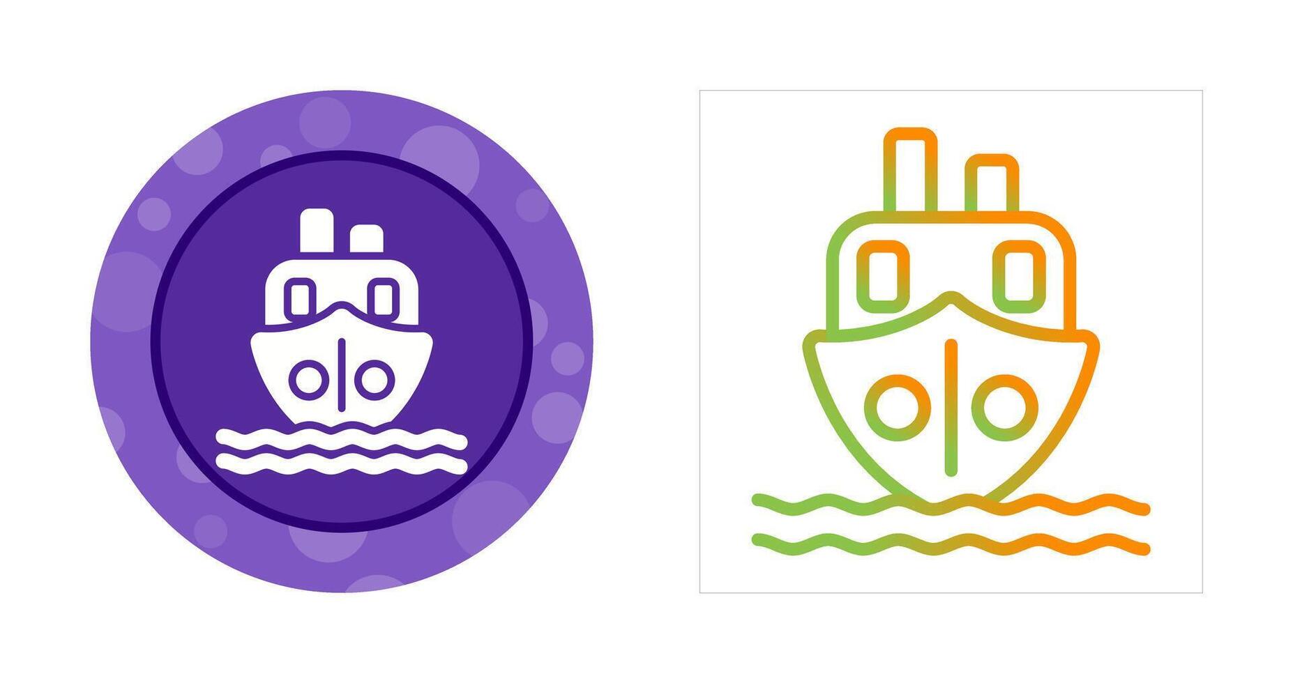 icono de vector de barco