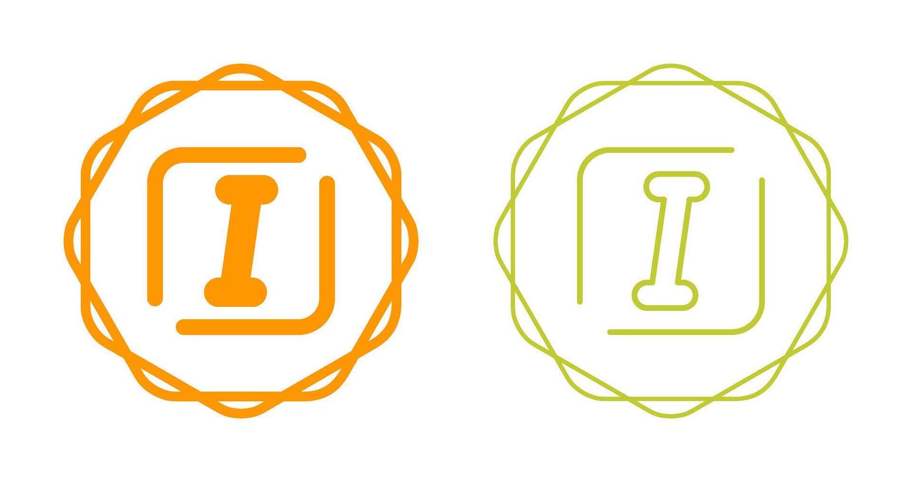 Italic Vector Icon