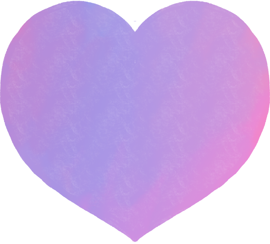 Heart watercolor style. Heart illustration on transparent background png
