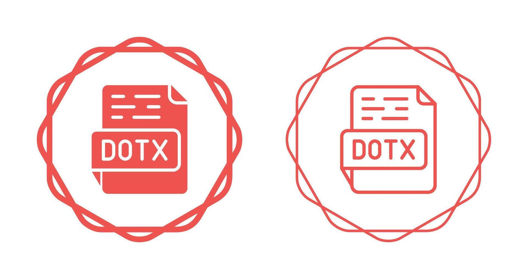 DOTX Vector Icon