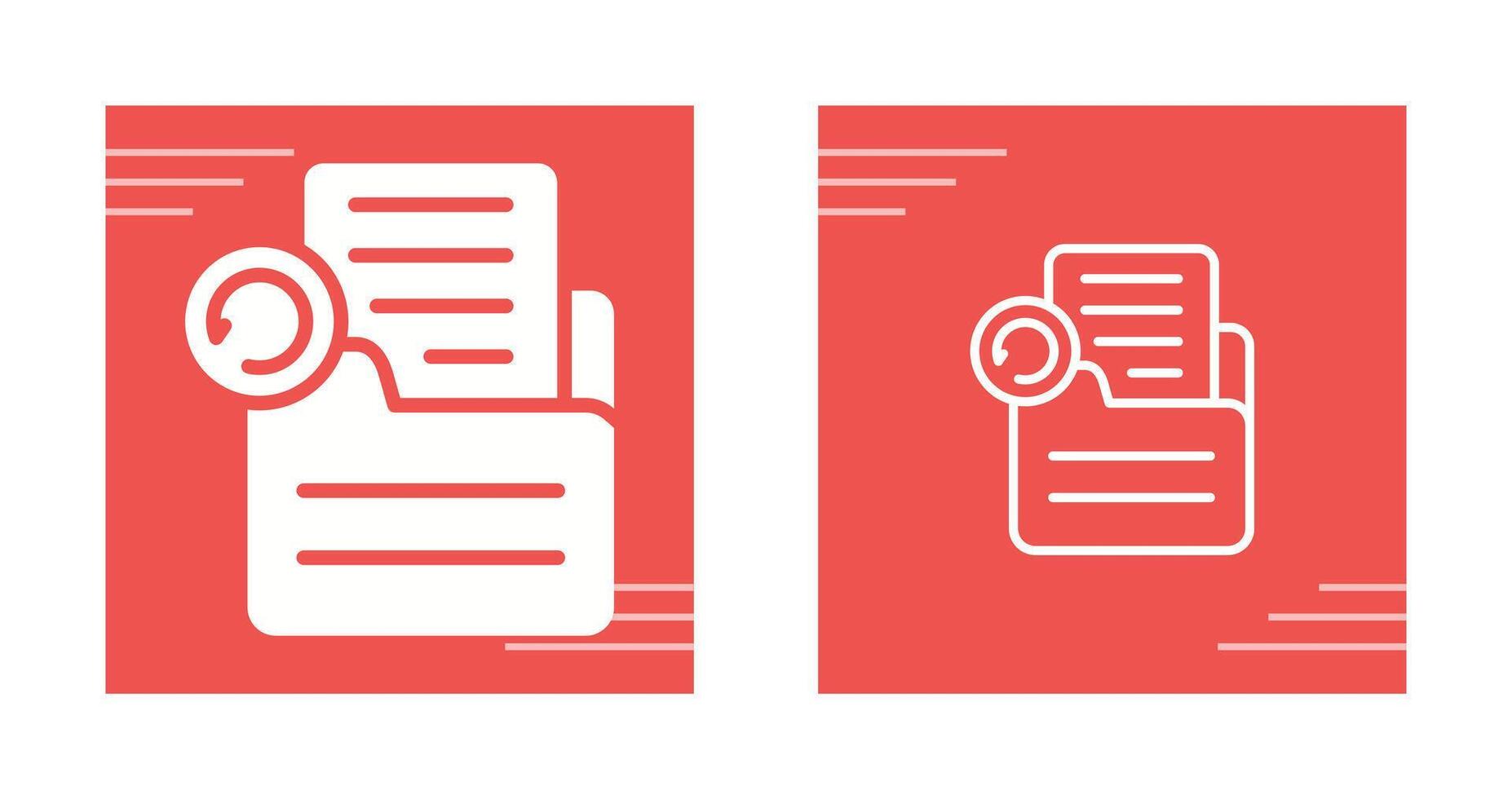 Document Undo Vector Icon
