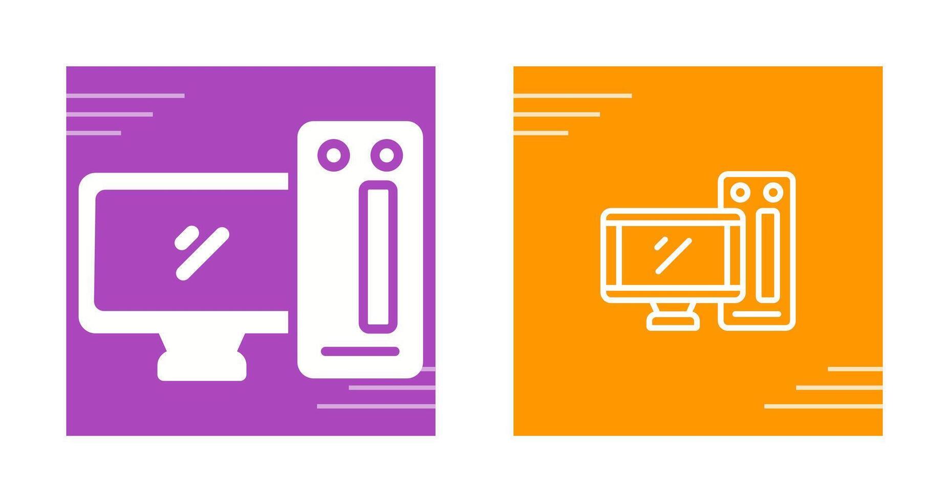 Desktop Computer Vector Icon