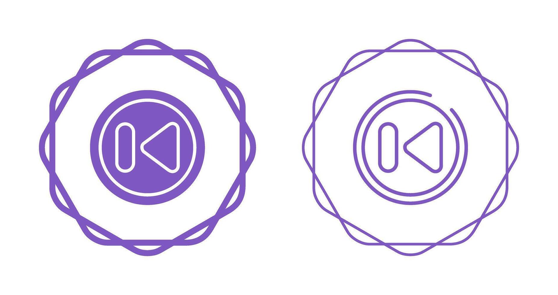 Previous Track Button Vector Icon