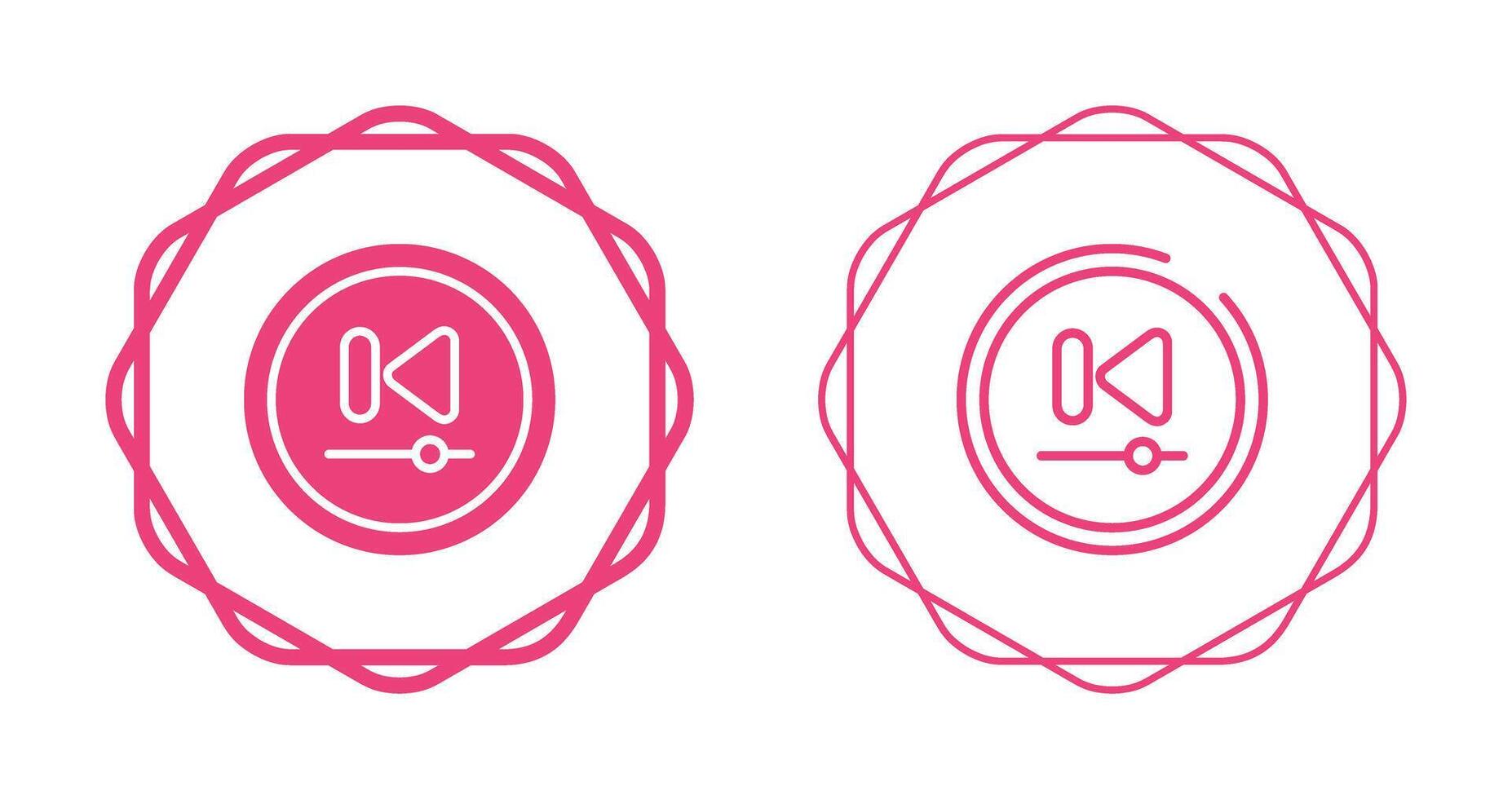 Video Previous Track Butto Vector Icon