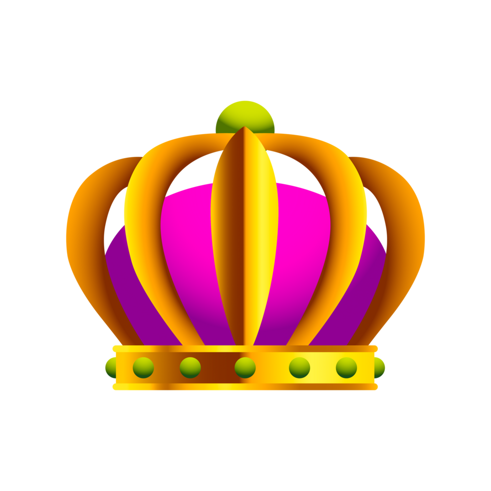gyllene och rosa kunglig krona png