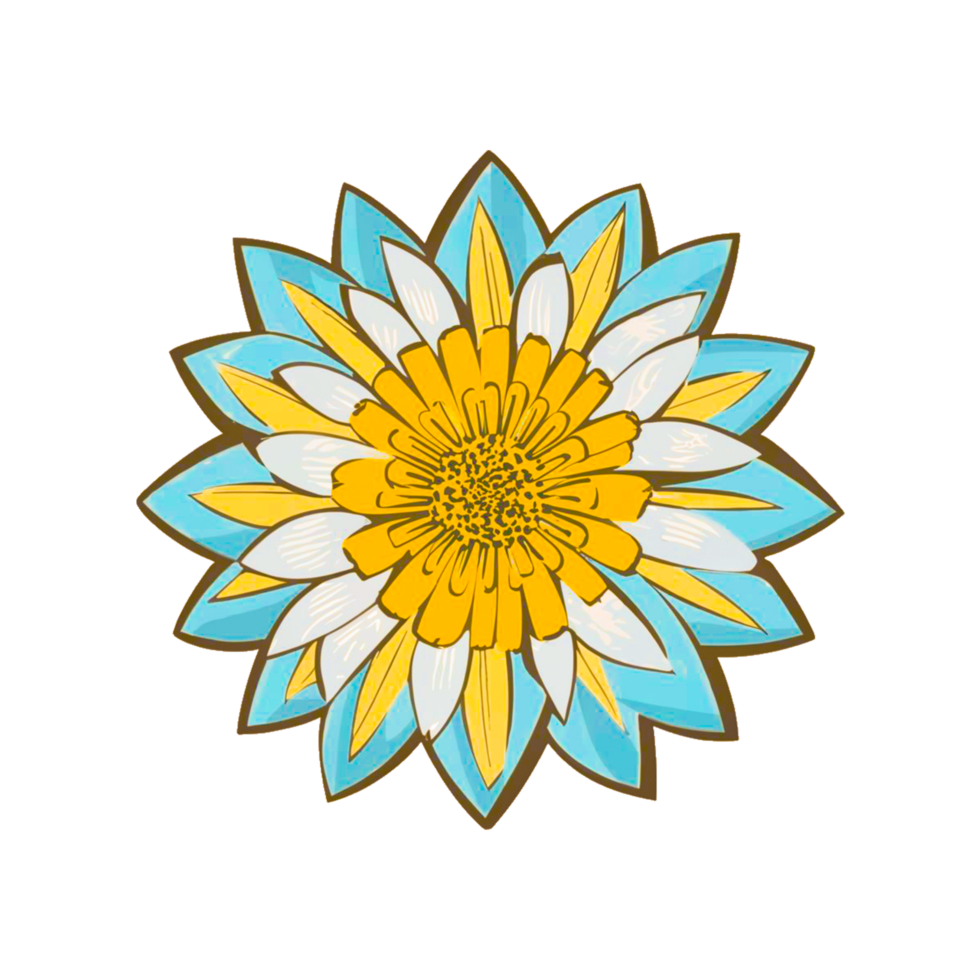 ai generado mano pintado amarillo flores gratis png