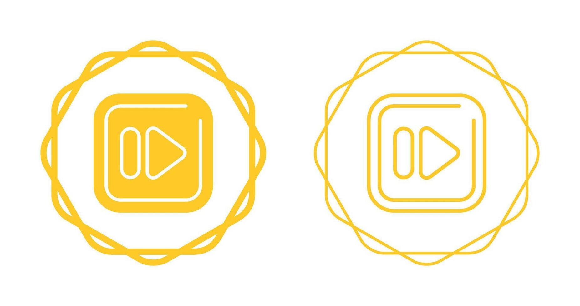 Fast Forward Square Vector Icon