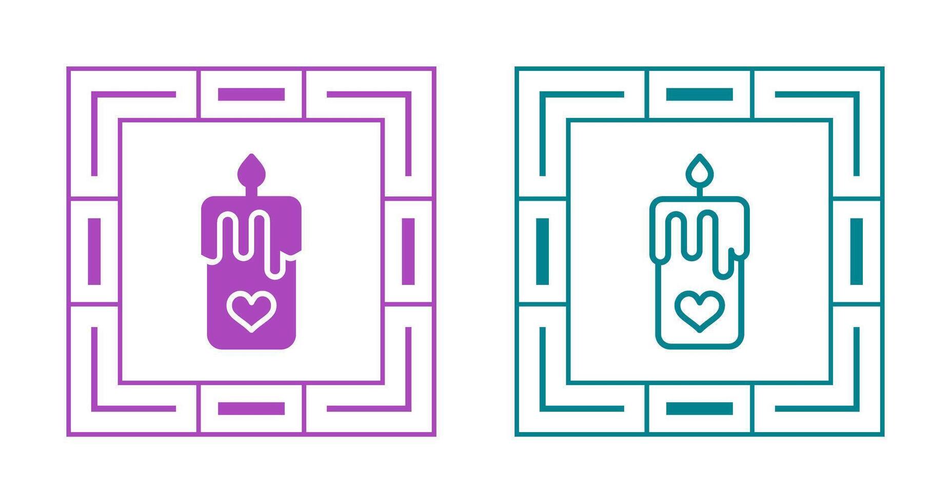 Romantic candle Vector Icon