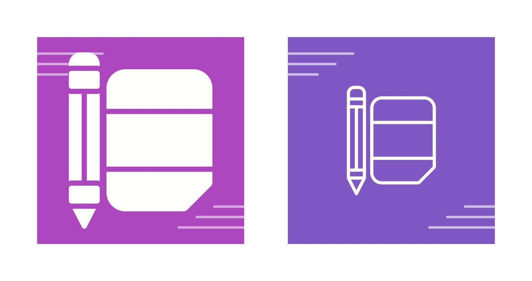 Eraser with pencil Vector Icon