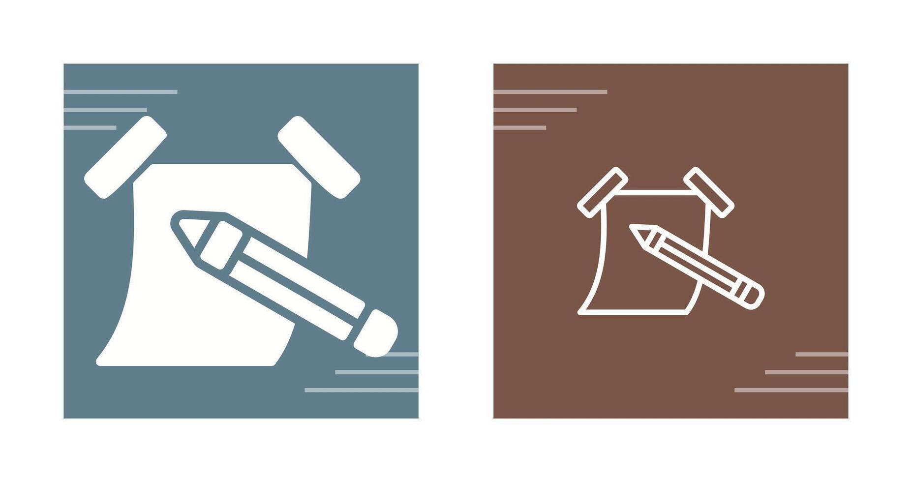 Sticky note with pencil Vector Icon