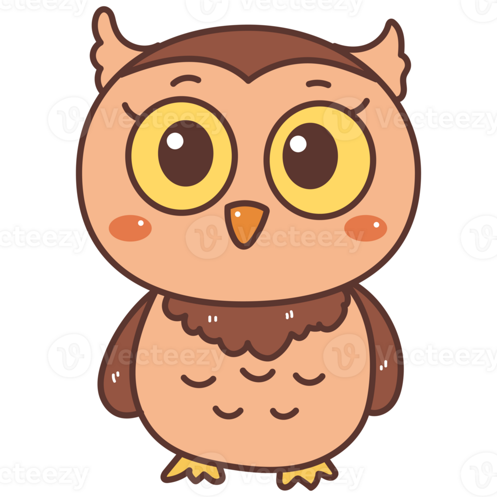 owl cartoon doodle png