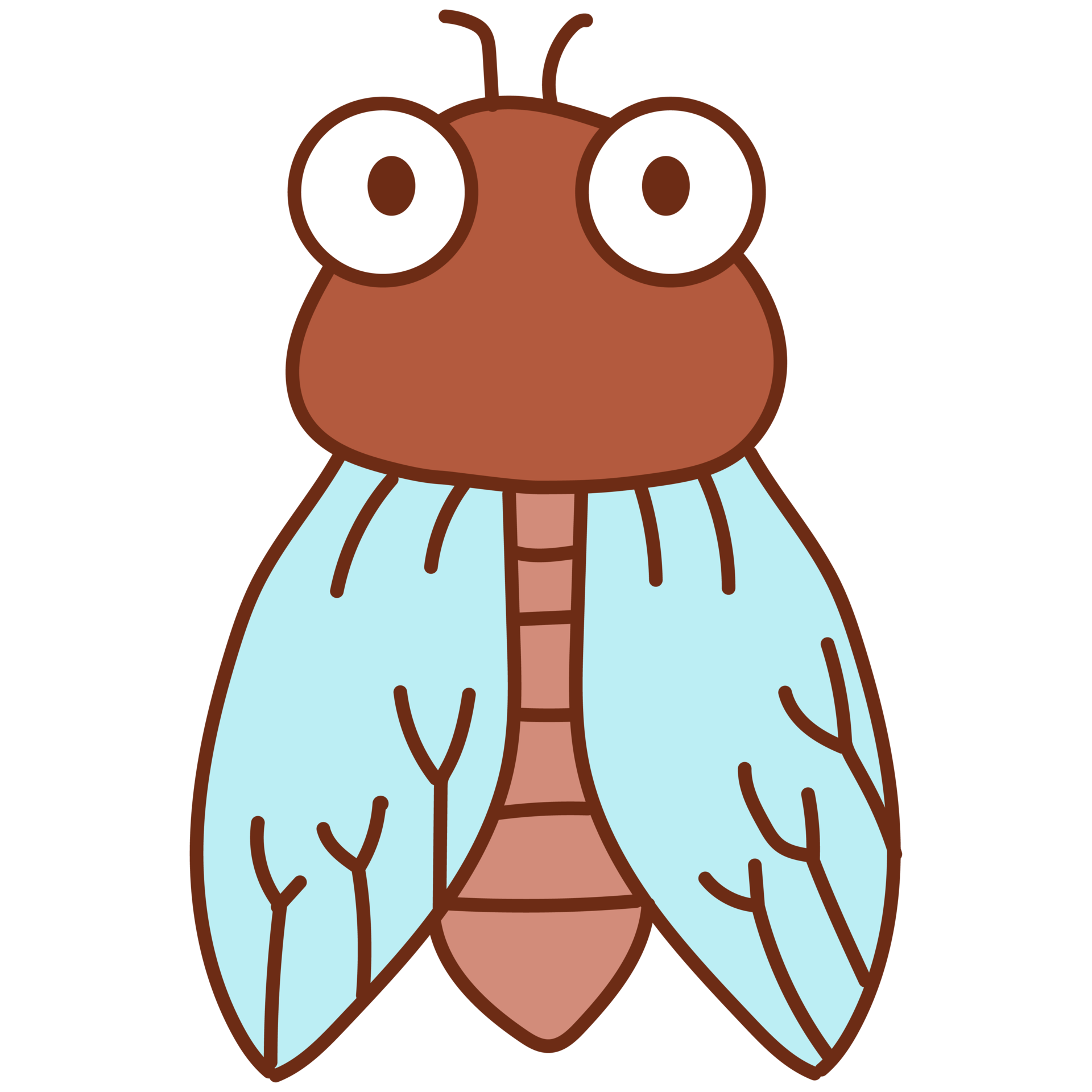 Cicada Cartoon Doodle 39095782 Png 