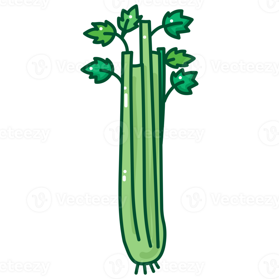 celery cartoon doodle png