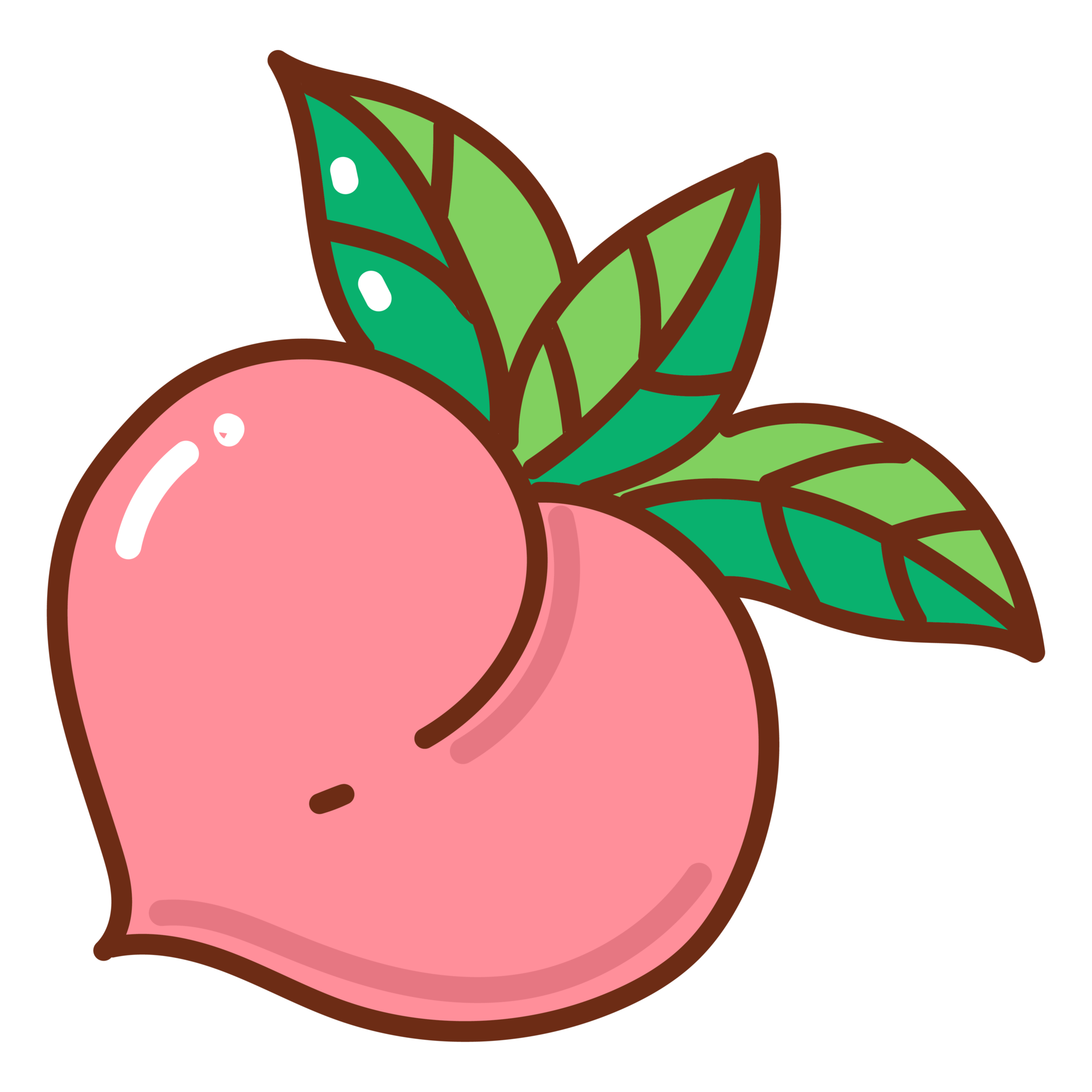 Pfirsich Karikatur Gekritzel 39095861 PNG