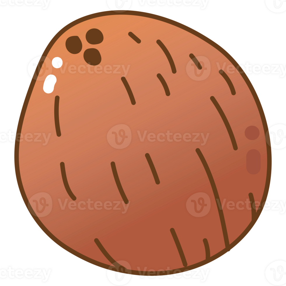 coconut cartoon doodle png