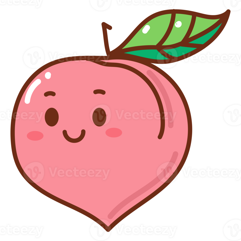 peach cartoon doodle png