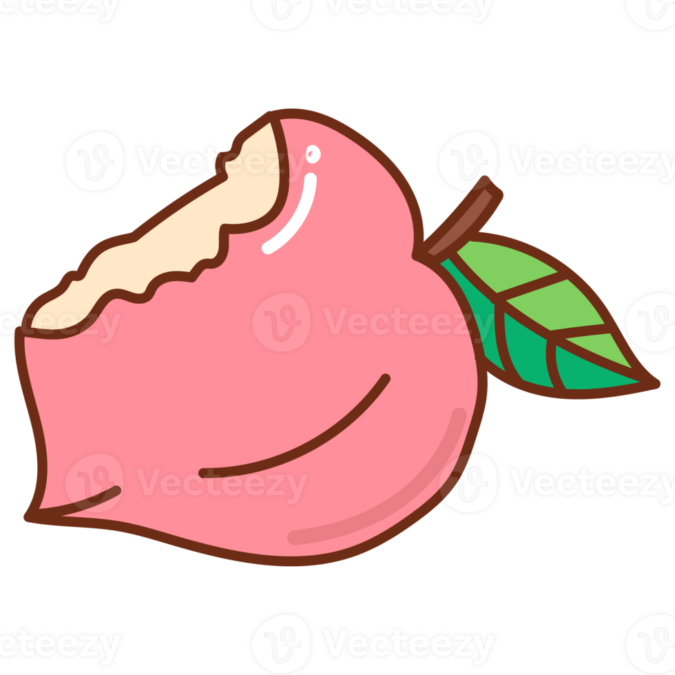peach cartoon doodle png