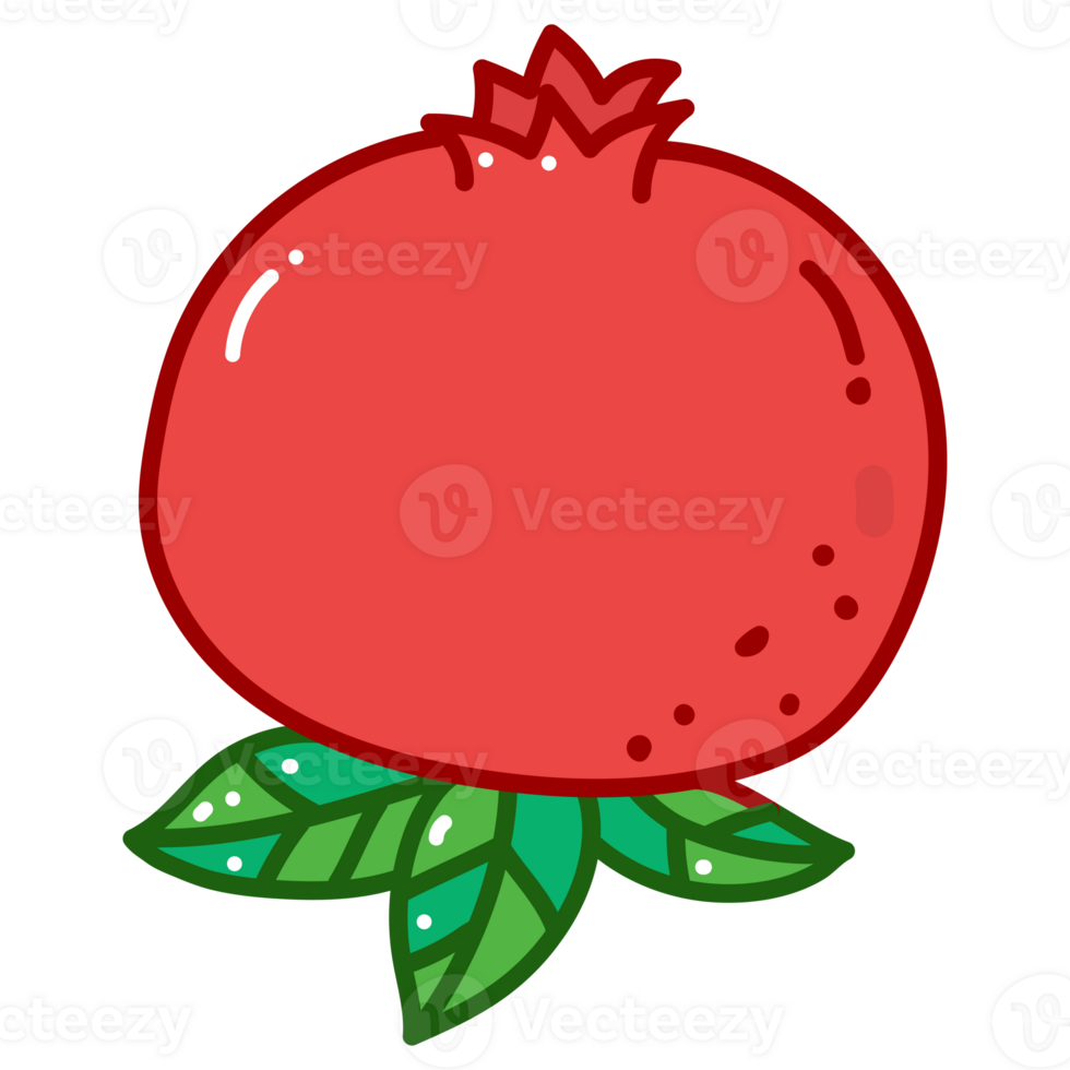 pomegranate cartoon doodle png