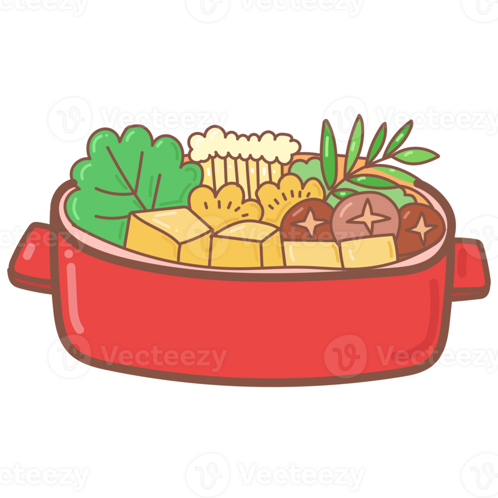 Suki hot pot doodle cartoon png