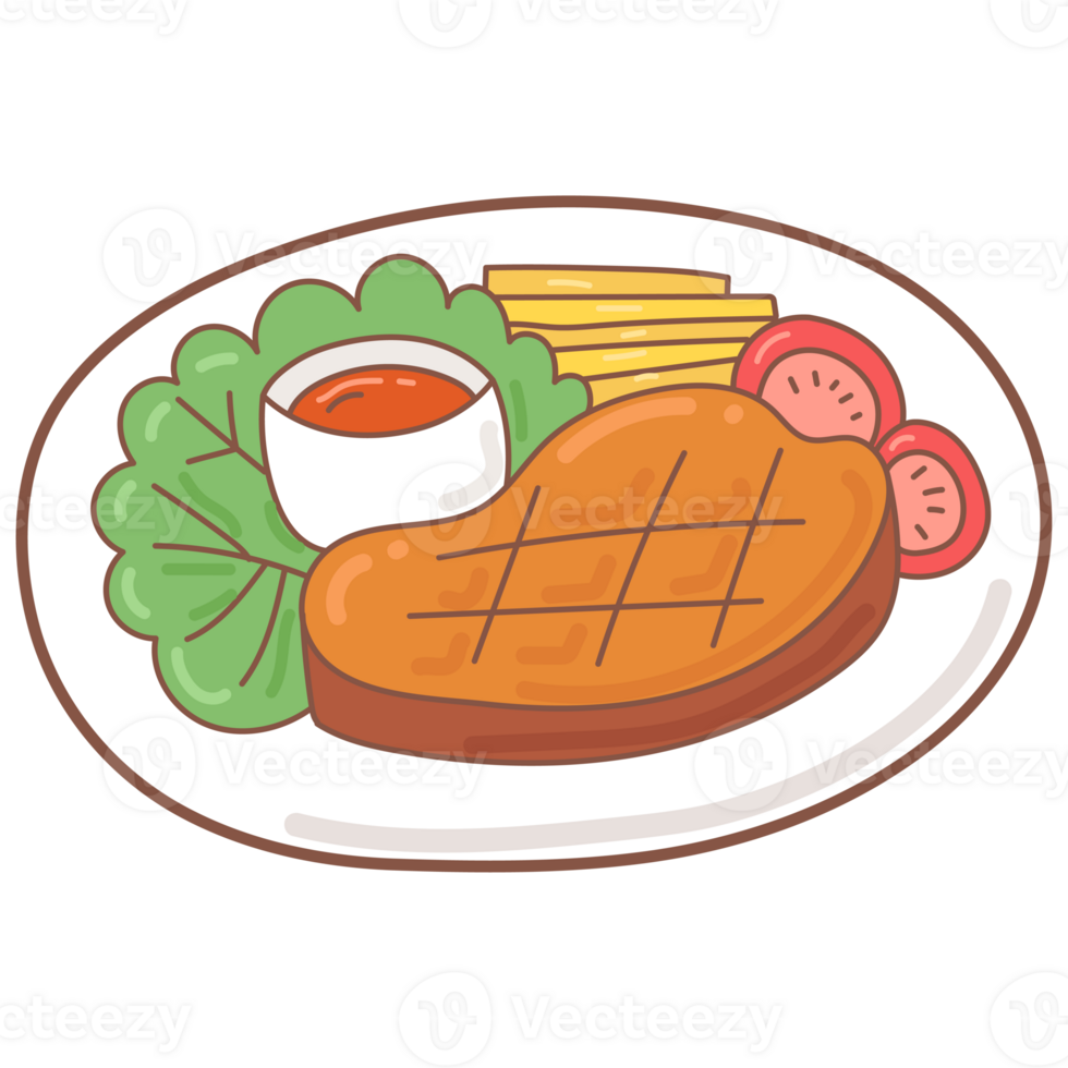 steak doodle cartoon png