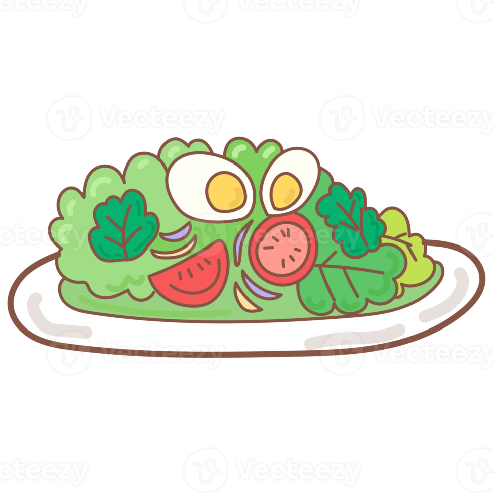 Salad doodle cartoon png