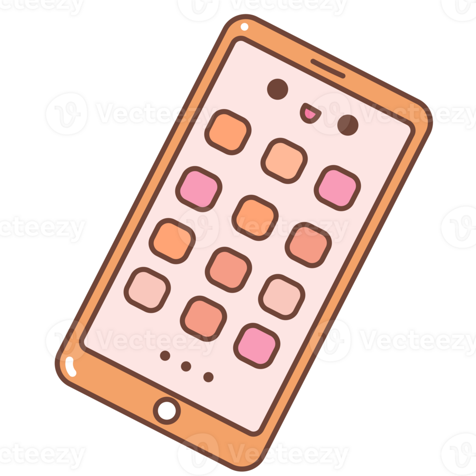 Phone doodle cartoon png
