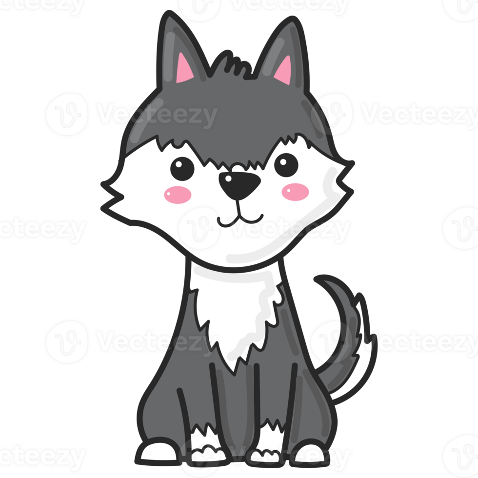 wolf doodle cartoon png