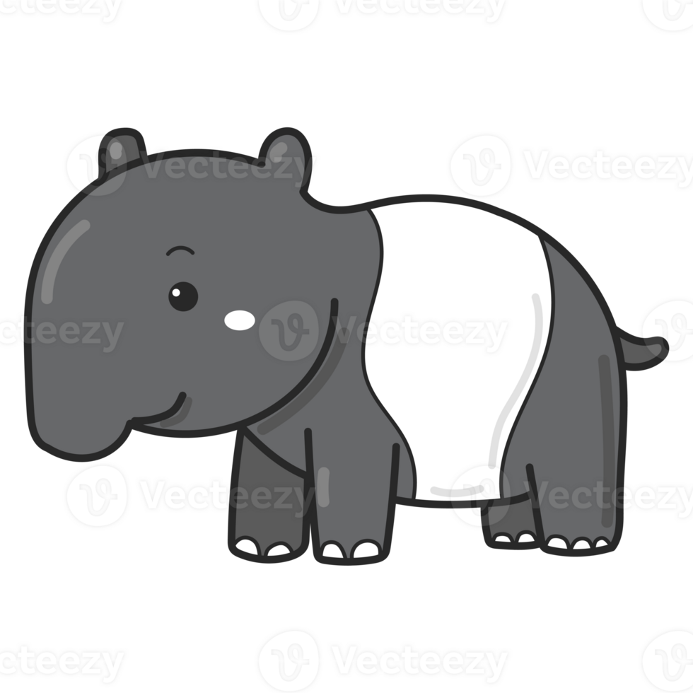tapir doodle cartoon png