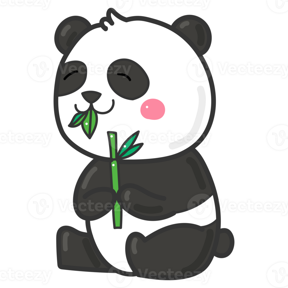 Panda doodle cartoon png
