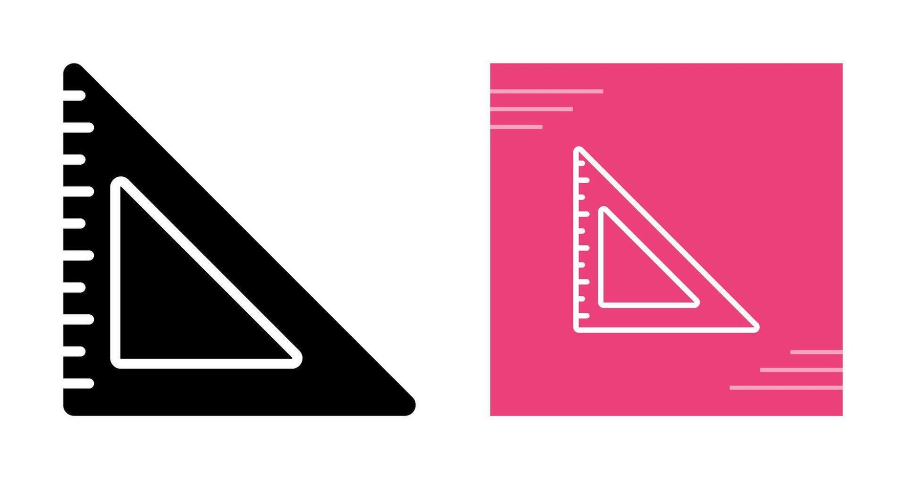 Triangular Ruler Vector Icon