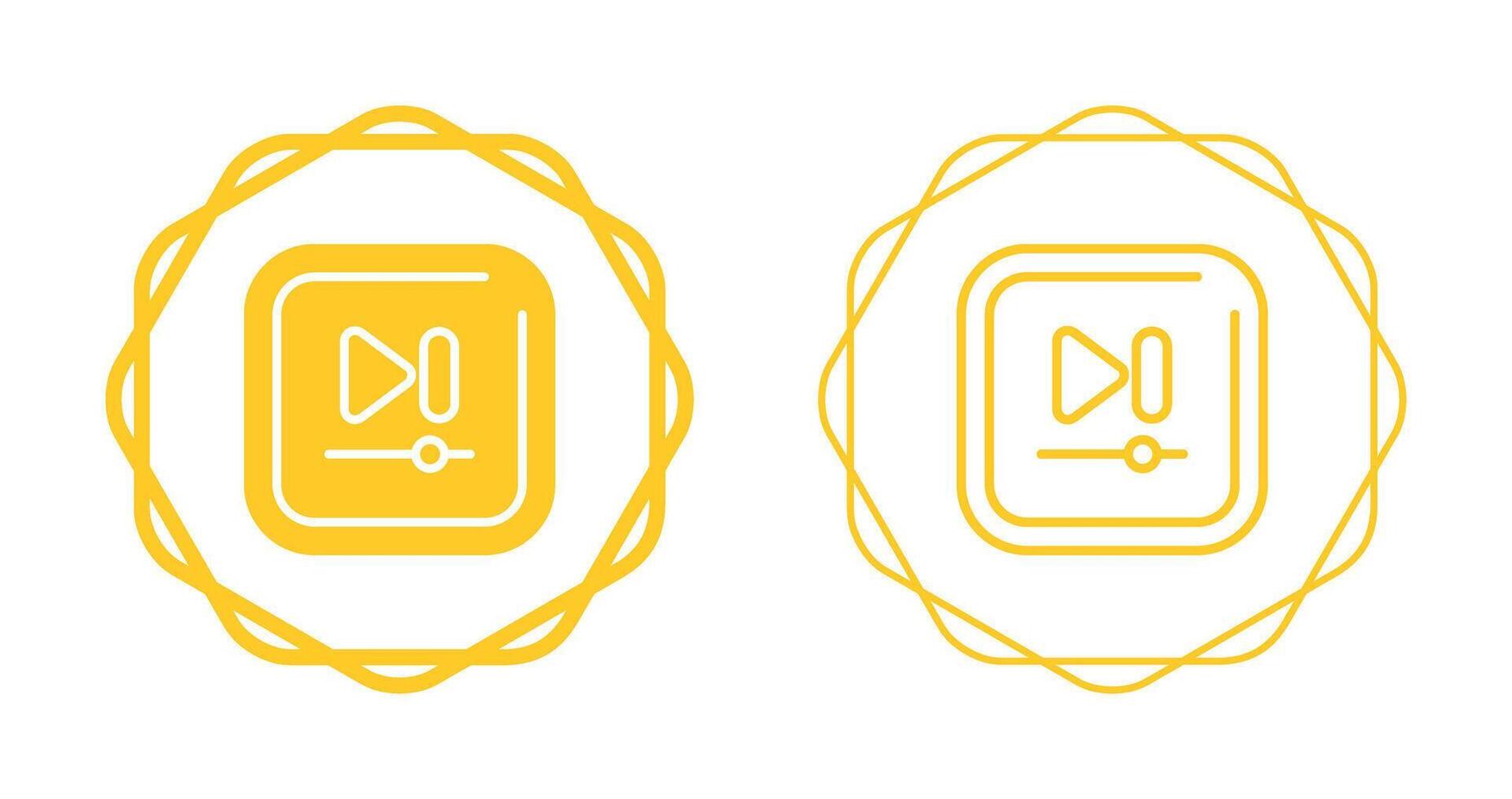 Video Next Track Square Vector icon