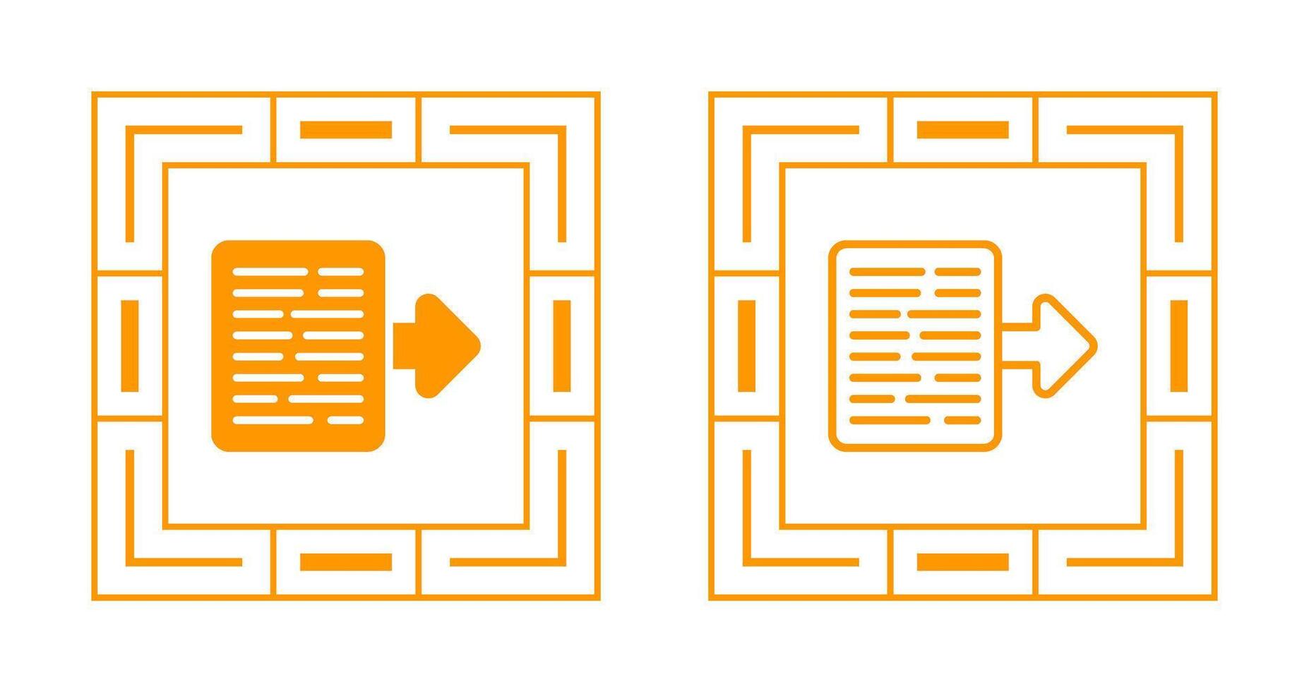 Document Export Vector Icon