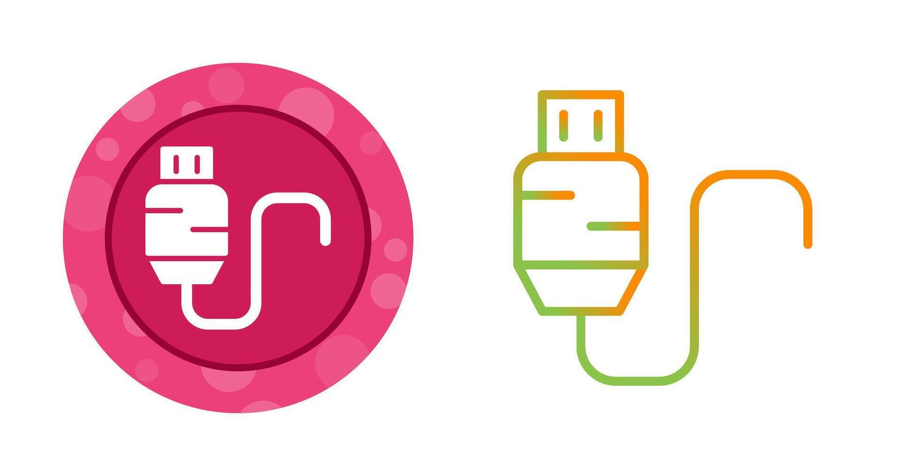 Usb Cable Vector Icon