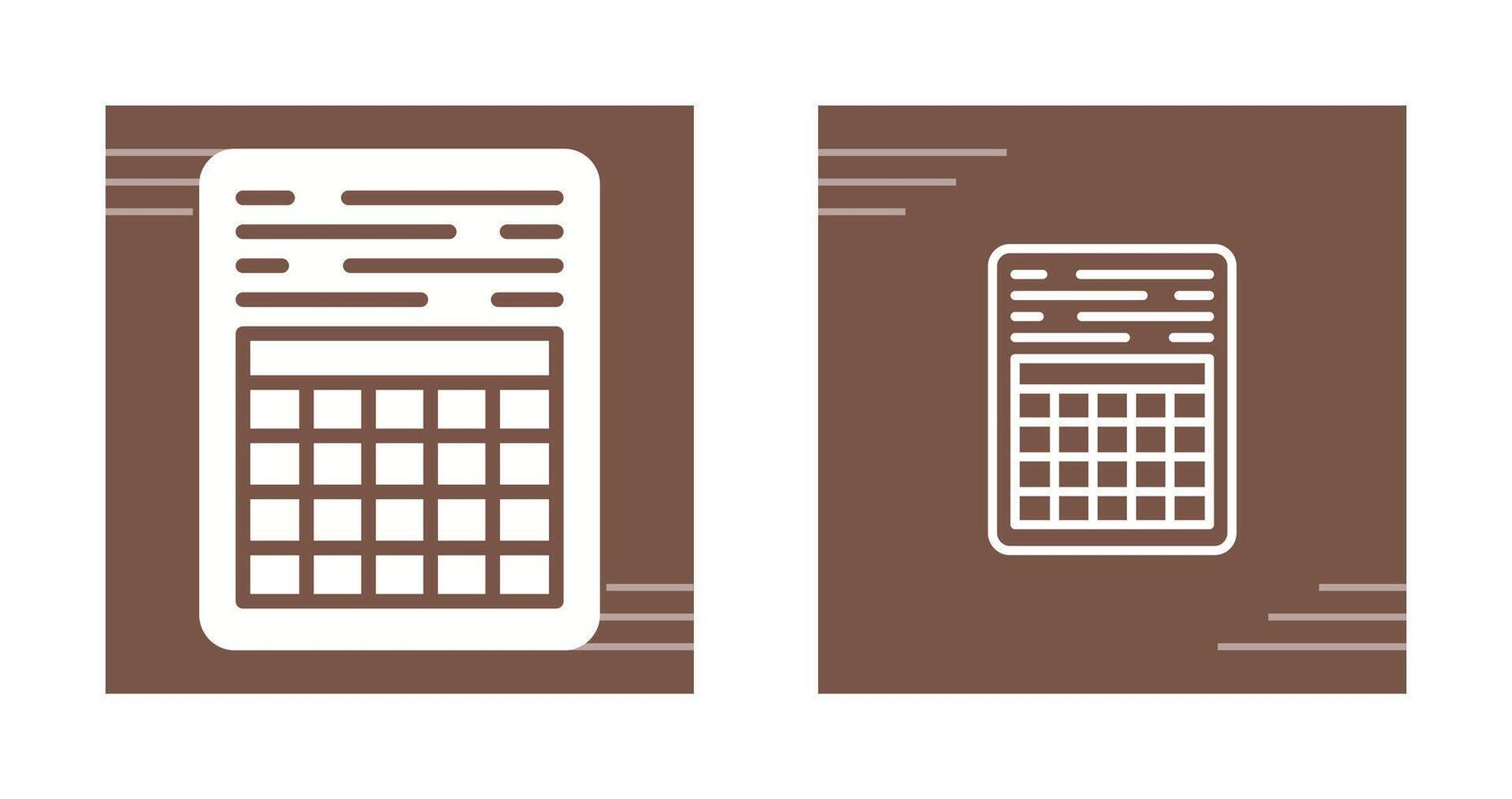 Table Vector Icon