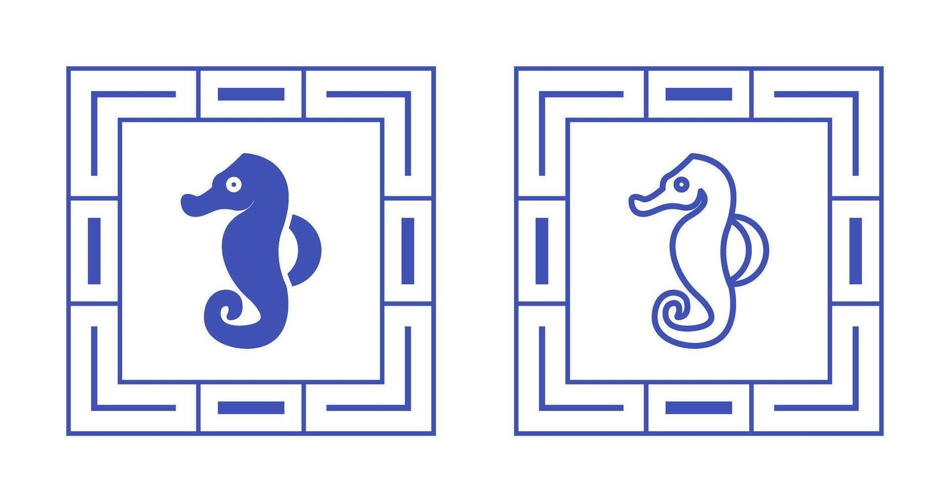 Seahorse Vector Icon