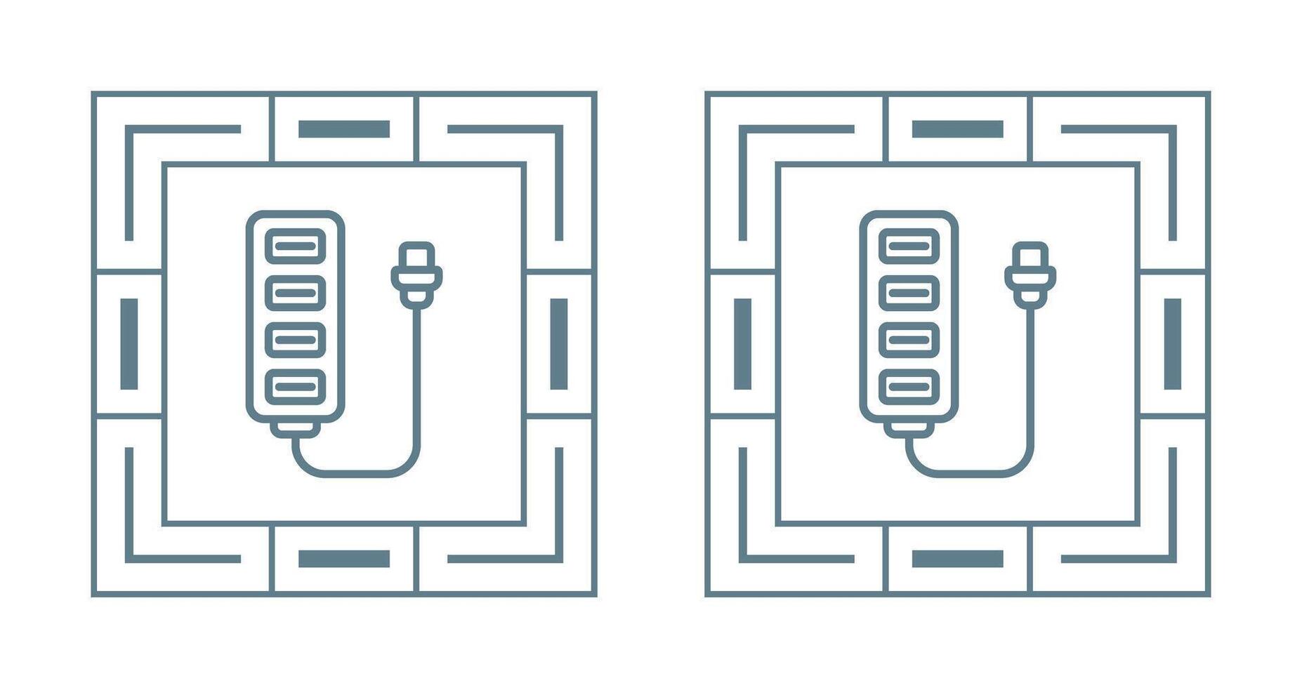 USB cubo vector icono