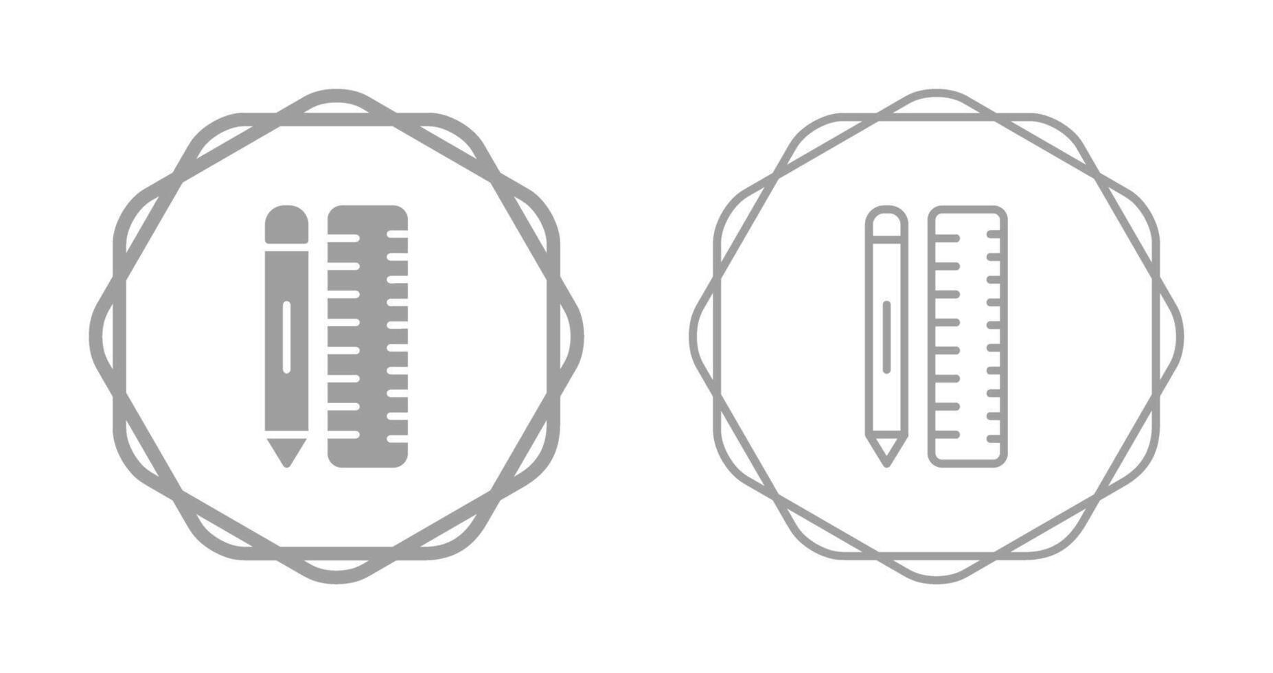 Pencil with Ruler Vector Icon