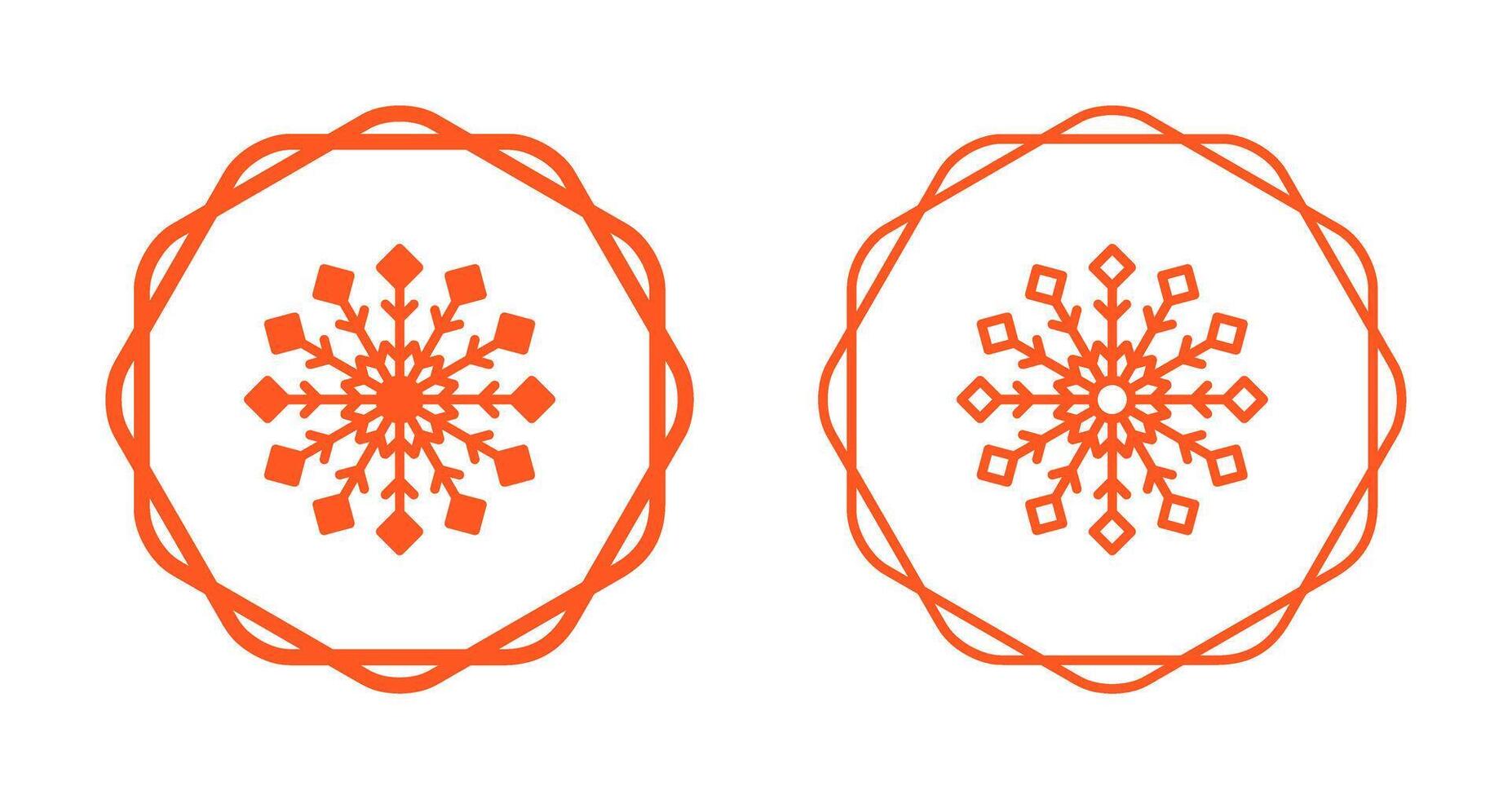 icono de vector de copo de nieve