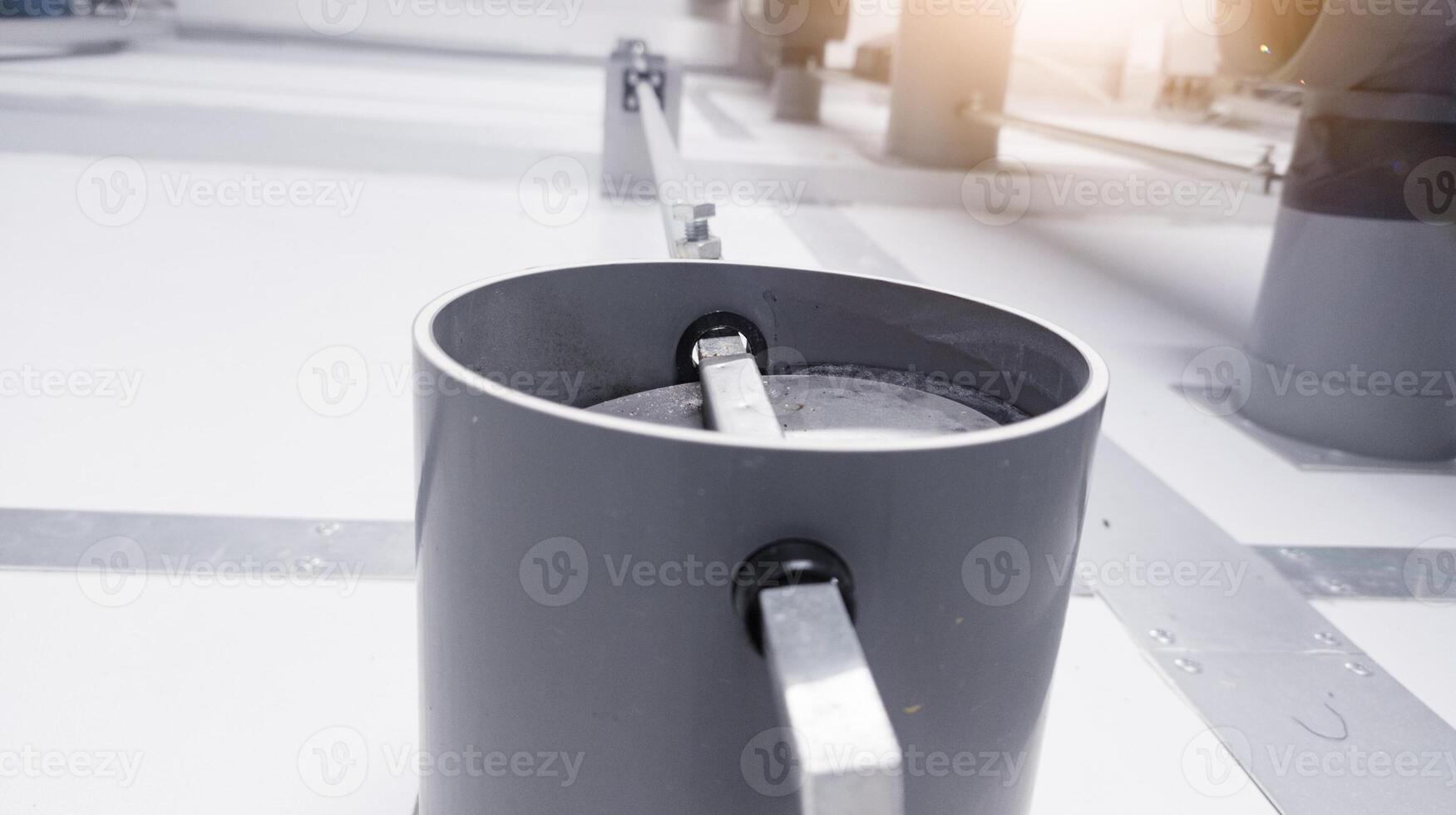 Automatic damper valve controlled by the machine. photo