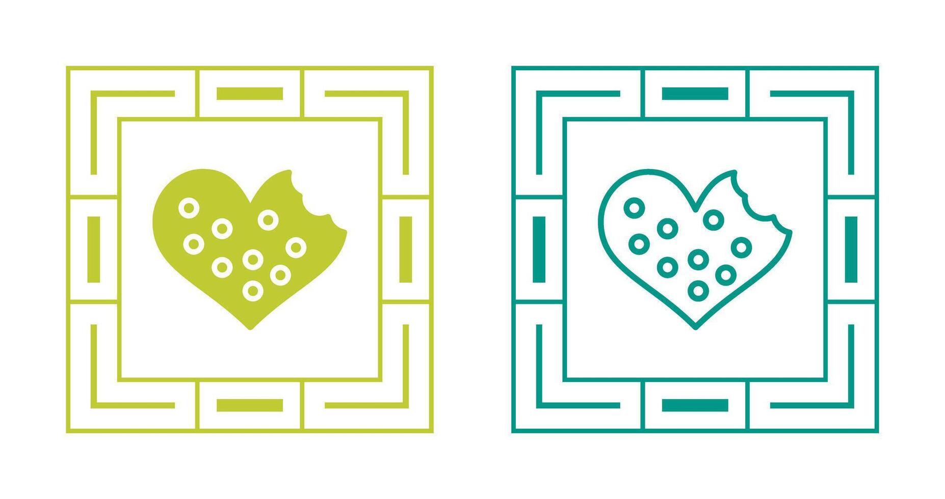 Heart shaped cookies Vector Icon