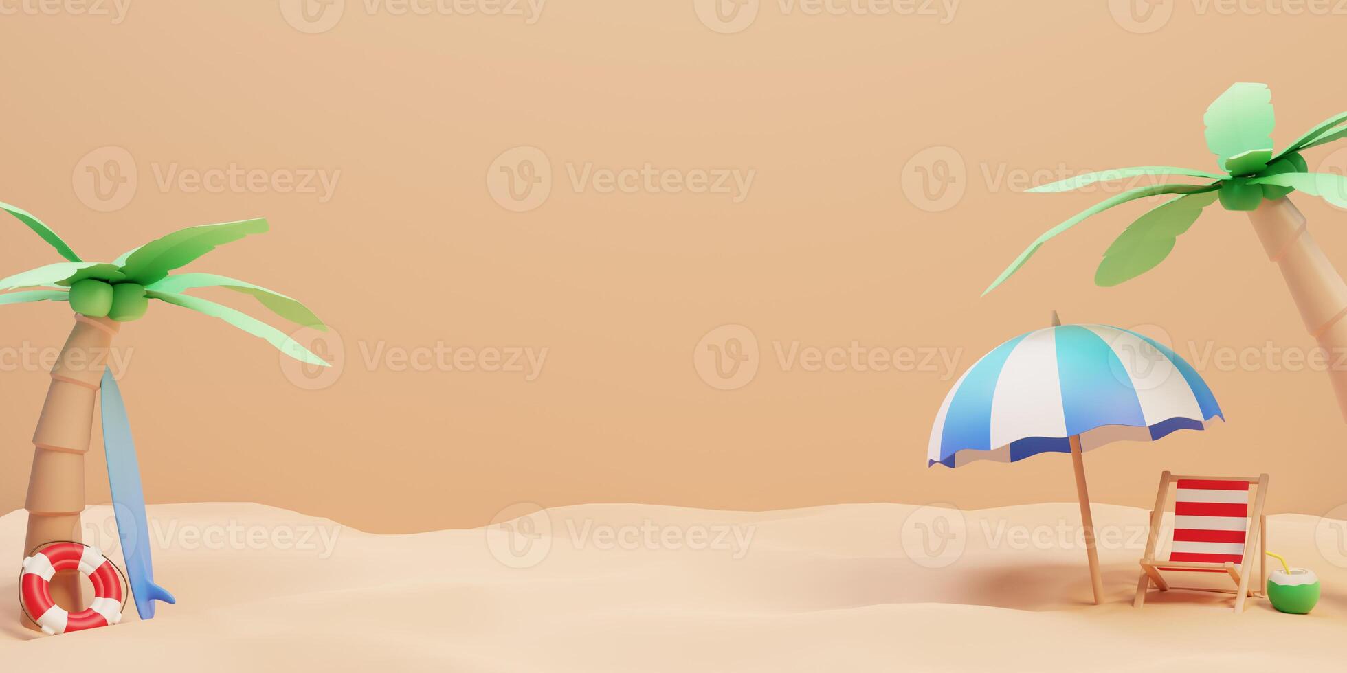 Summertime Background with Blank Podium photo