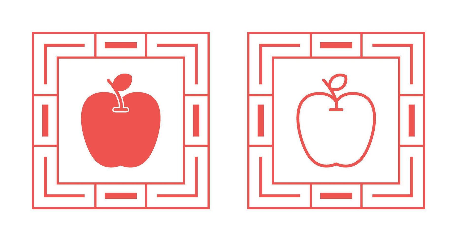 icono de vector de manzana